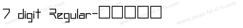 7 digit Regular字体转换